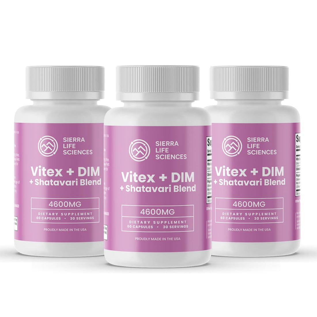 SIERRA LIFE SCIENCES Hormonal Balance Blend for Women – Vitex, DIM, Shatavari + Adaptogenic Support – Menstrual & Menopause Relief – Vegan, Clean-Label Formula – 4600mg – (Pack of 3) SIERRA LIFE SCIENCESBuy Supplements Australia