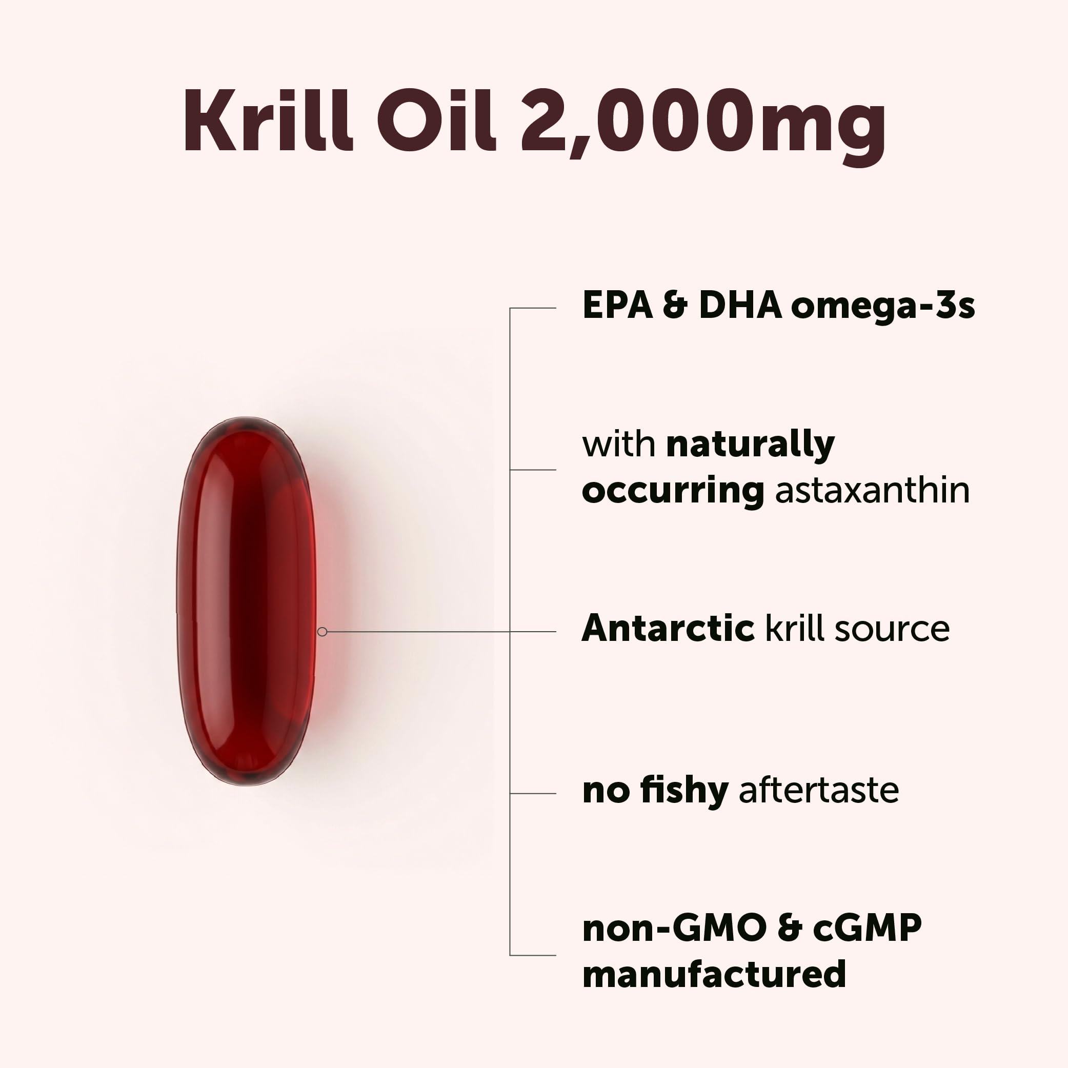 Micro Ingredients Antarctic Krill Oil Supplement 2,000mg Per Serving, 240 Softgels | Omega-3 EPA & DHA with Phospholipids & Natural Astaxanthin | No Fishy Aftertaste | Non-GMO, Gluten Free