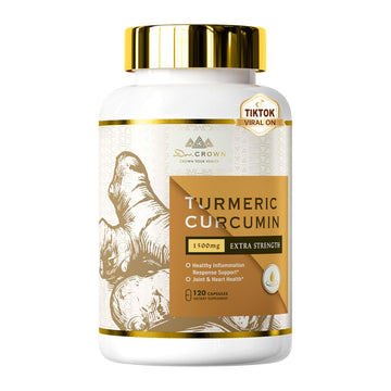 DR. Crown Turmeric Curcumin Supplement 1,500mg, 95% Standardized Curcuminoid with Ginger, MCT Oil, & Black Pepper for Better Absorption, for Antioxidant & Joint Support, 120 Capsules DR. CROWNBuy Supplements Australia