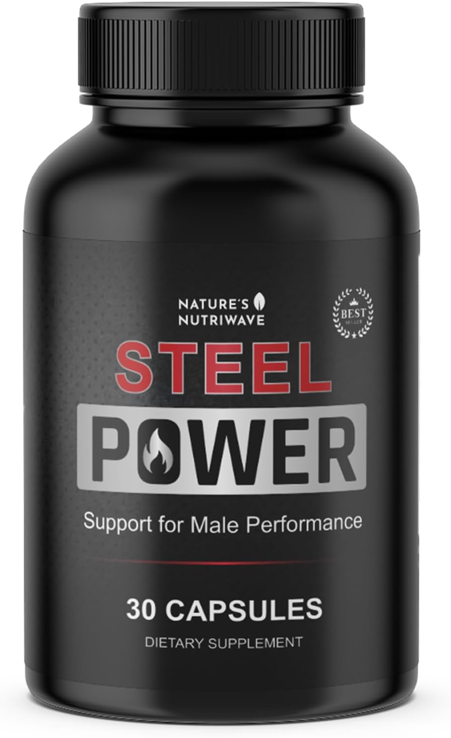 Steel Power – L-Citrulline, L-Carnitine & Maca – 30 Ct, 1 Month Supply | L-Citrulline, L-Carnitine, Maca Root & Pine Bark Extract | Non-GMO, Made in USA | Easy-to-swallow daily capsule