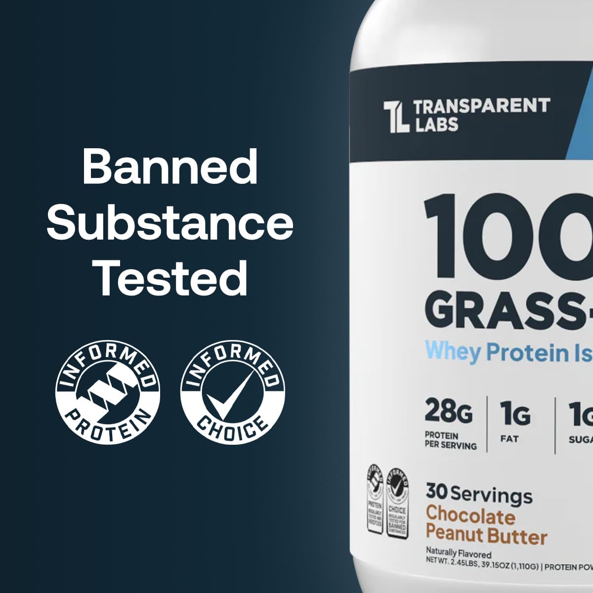 Transparent Labs Grass-Fed Whey Protein Isolate (30 Servings, Milk Chocolate) & Creatine HMB (30 Servings, Tropical Punch)