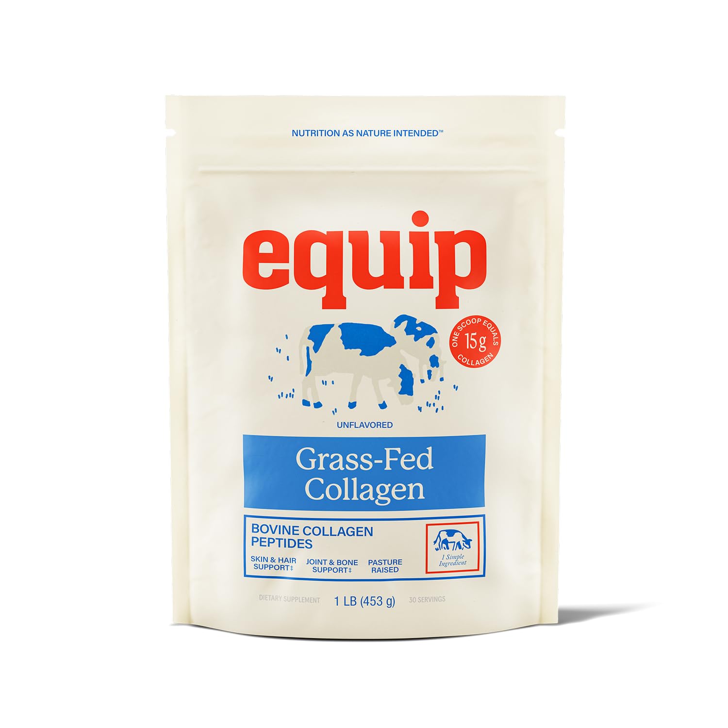 Equip Foods Clean Coffee & Grass Fed Collagen Powder Unflavored
