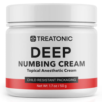 Treatonic Maximum Strength Numbing Cream: Numbing Cream for Discomfort, Burn, Itch & Pain Relief - Fast-Acting, Soothing Topical Anesthetic with Menthol & Emu Oil for Hemorrhoid Treatment – 1.7oz TreatonicBuy Supplements Australia