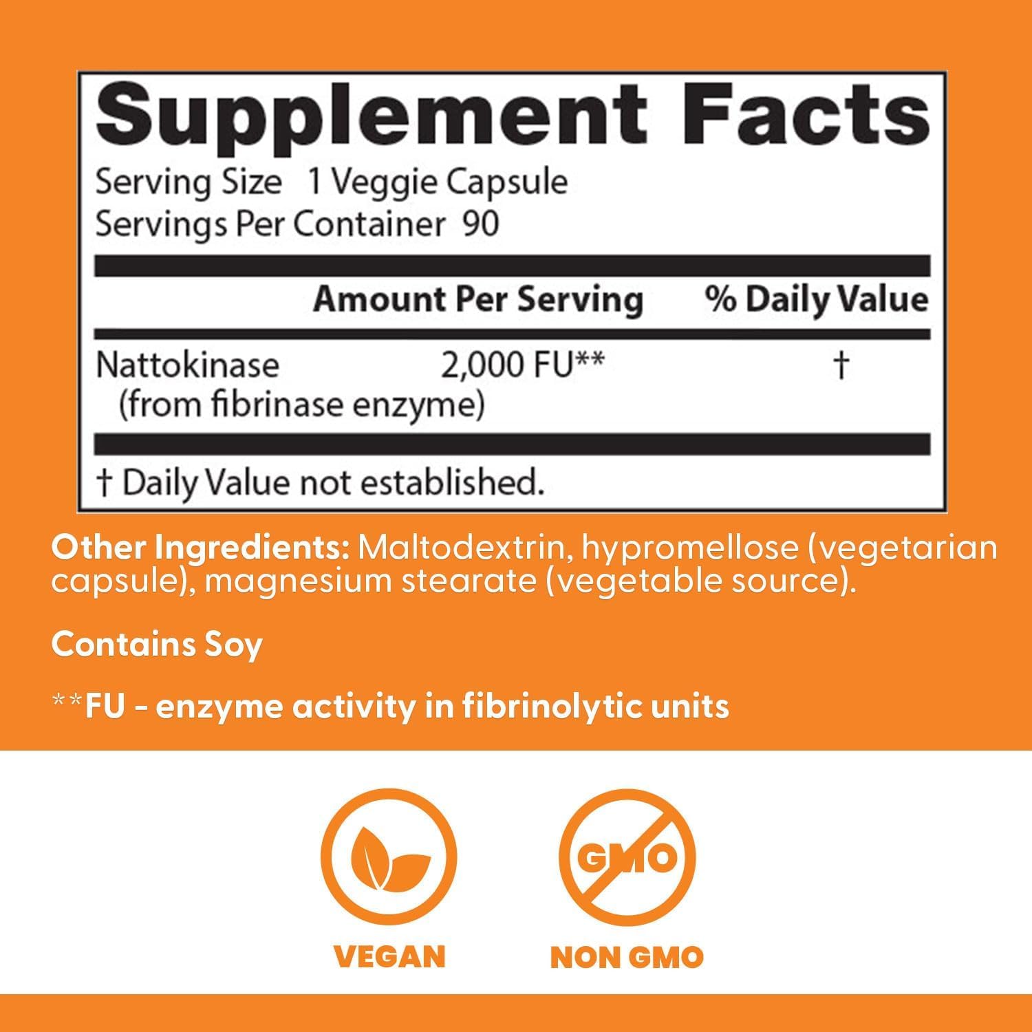 Doctor's Best Nattokinase, Non-GMO, Vegan, Gluten Free, 270 Veggie Caps