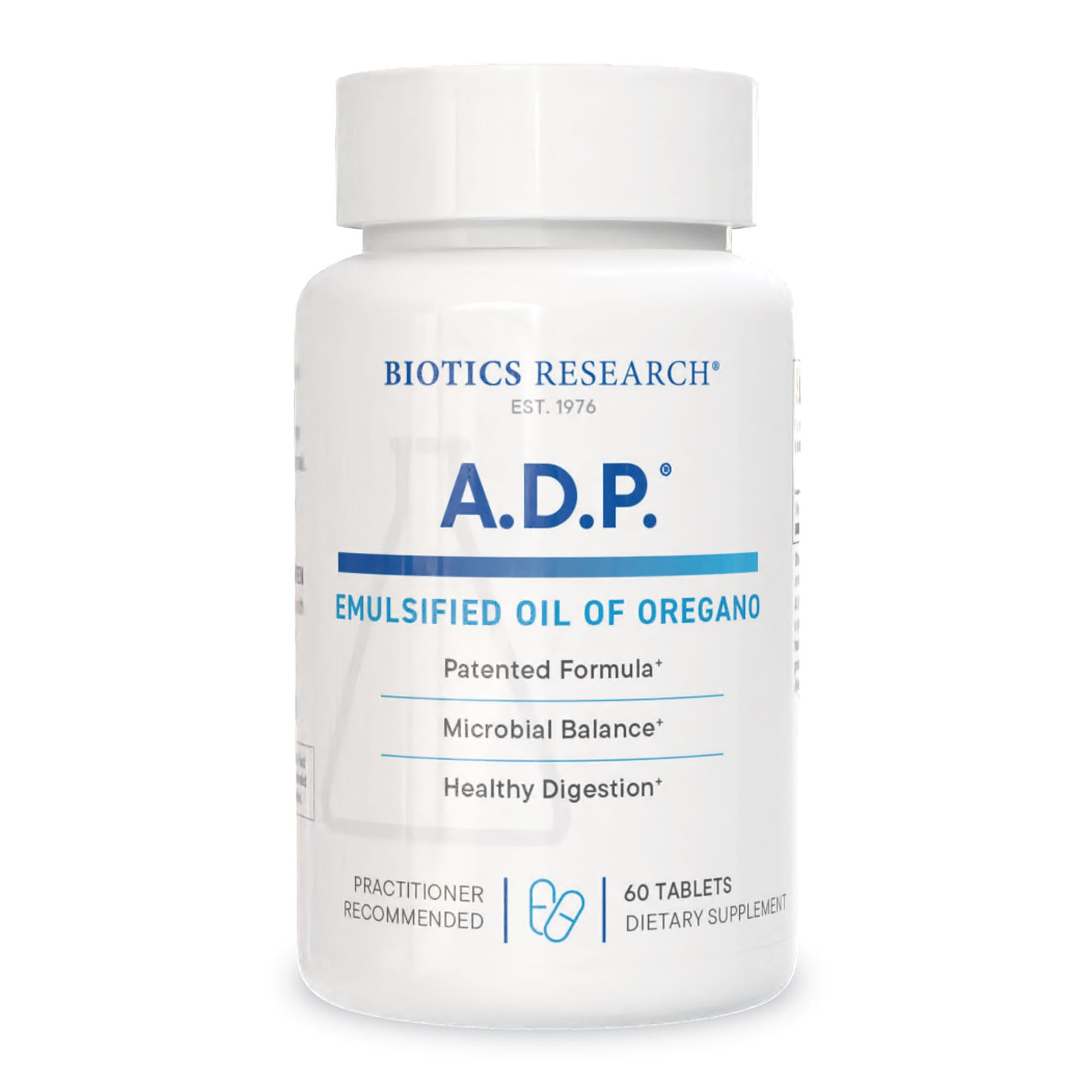 BIOTICS RESEARCH A.D.P. Emulsified Oil of Oregano Tablets for GI Health -Sustained Release for High Absorption Contains Carvacrol, Wild Oregano Oil 50mg/S - Patented Formula -Non GMO –120 Tablets