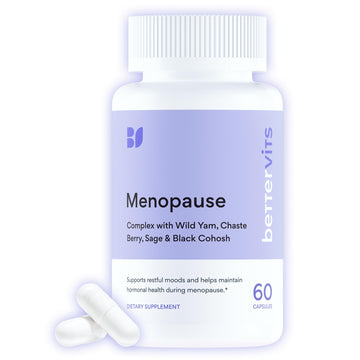 Bettervits Menopause Supplements for Women with Ashwagandha and Zinc | Hormone Balance Support with Vitamins D3 B6 B12 for Hot Flashes | Perimenopause Supplements for Monthly Wellness - 60 Capsules BettervitsBuy Supplements Australia