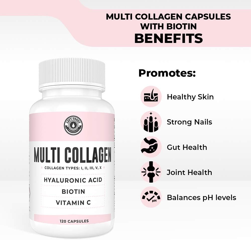 Left Coast Performance Hydrolyzed Multi Collagen Peptides Capsules & Beef Organ Supplement for Women - Bovine Wellness Bundle for Women's Gut Health Energy Hormone Balance and Immune Support