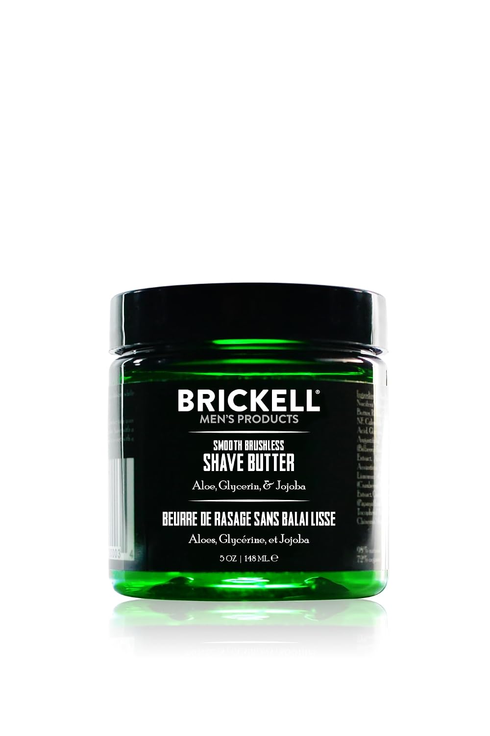 Brickell Men's Smooth Brushless Shave Butter for Men, Smooth Shaving Butter to Fight Nicks, Cuts and Razor Burn, With Shea Butter, Jojoba Oil, and Vitamin E, 5 Ounce, Scented