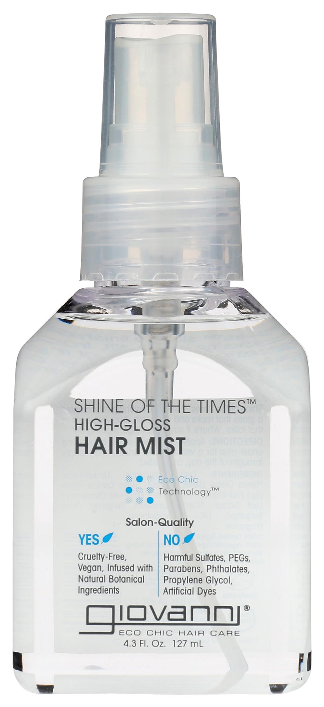 GIOVANNI Shine of the Times Finishing High-Gloss Hair Mist - Anti Frizz Hair Products, Color Safe, Salon Quality, Cruelty-Free, No Parabens, Infused with Natural Botanical Ingredients - 4.3 oz GIOVANNIBuy Supplements Australia