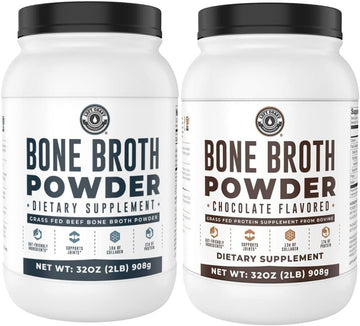 Left Coast Performance 2lb Pure Bone Broth and 2lb Chocolate Bone Broth