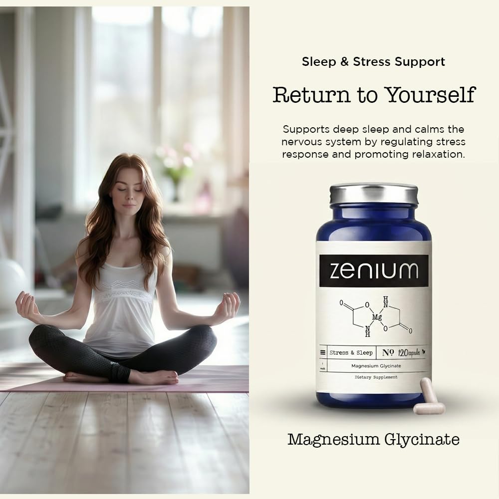 Three bottles of Zenium dietary supplements with a focus on one bottle.