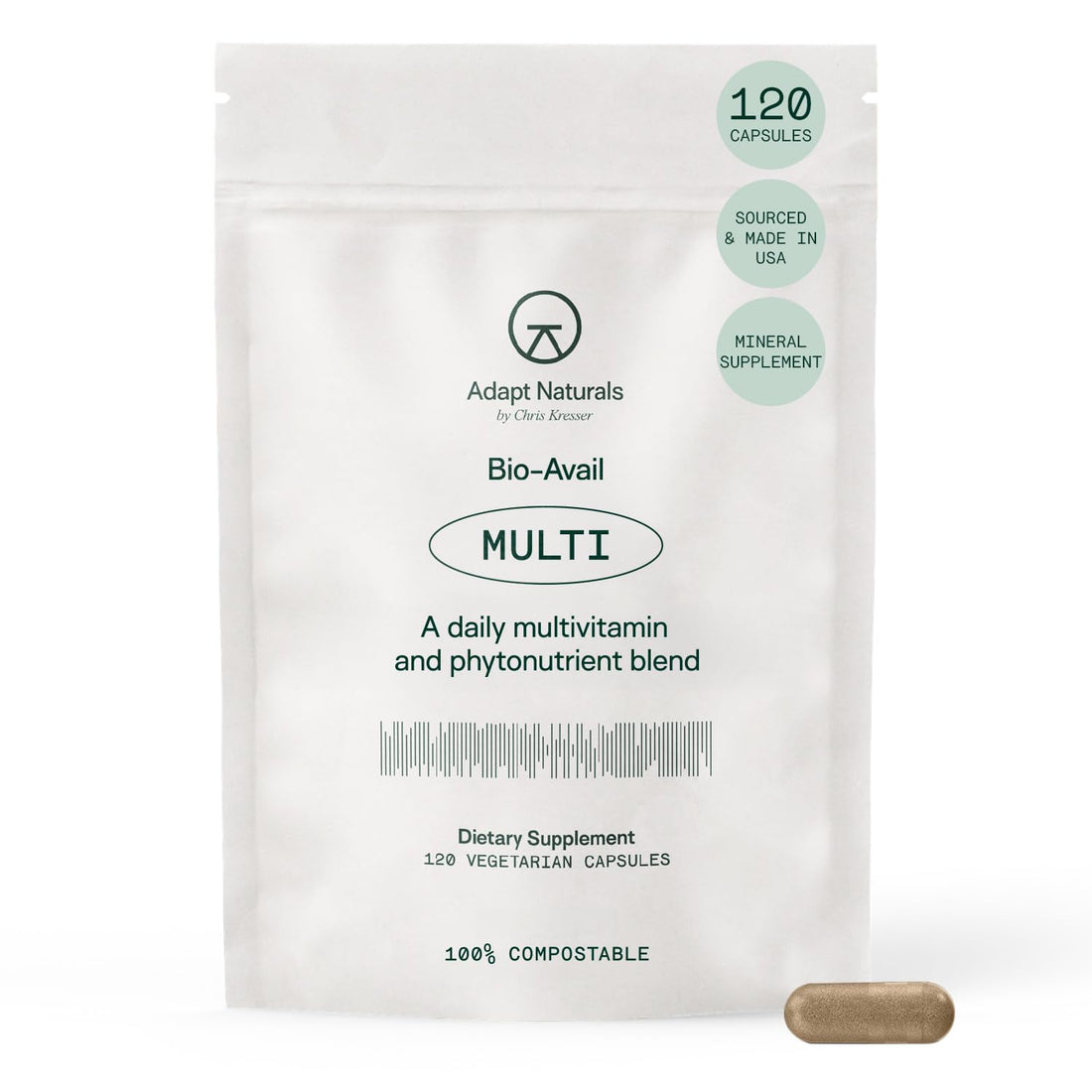 Adapt Naturals Multivitamin for Women & Men, Bioavailable Easy-to-Absorb Multivitamin Daily Supplement with Biotin, Niacin, Vitamin A, B, C, D, E, K1, Zinc, Magnesium - Immune Support - 30 Day Supply ADAPT NATURALS BY CHRIS KRESSERBuy Supplements Australia