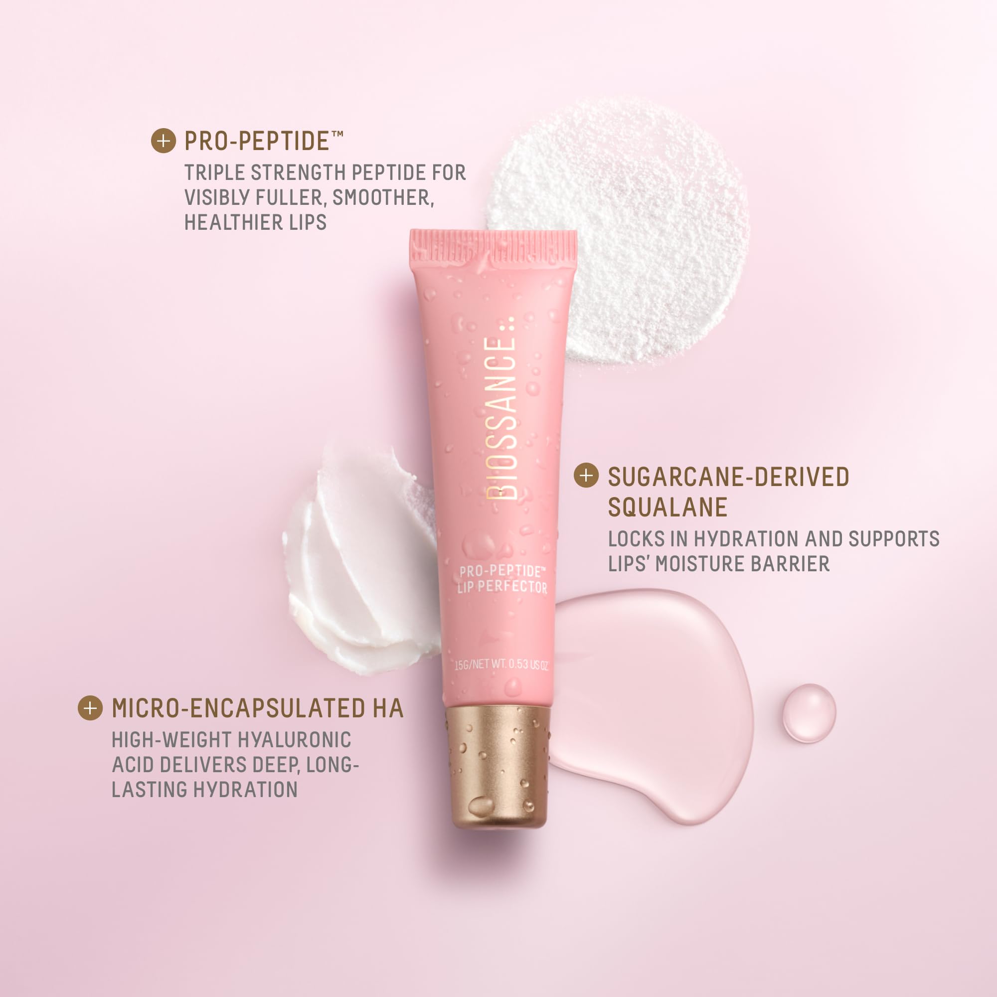 Biossance Pro-Peptide Lip Perfector – Triple-Treat Vegan Lip Balm – Deeply Hydrating with Pro-Peptides & Hyaluronic Acid – Enhances Natural Lip Color – Silky, Glossy Finish in Blush Quartz, Pink BIOSSANCEBuy Supplements Australia