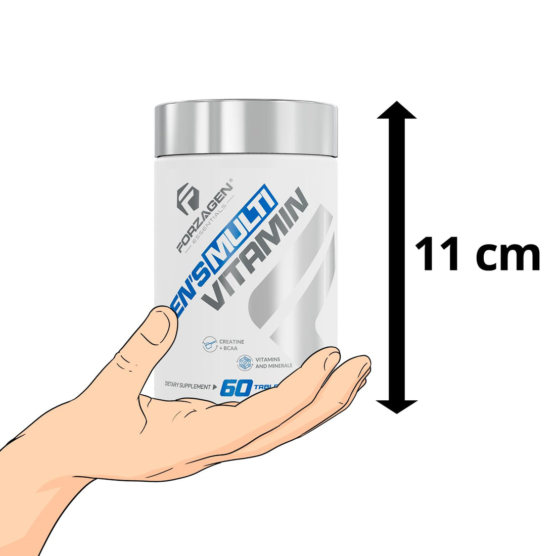 Men's Multi Vitamin supplement container with Forzagen branding on a white background