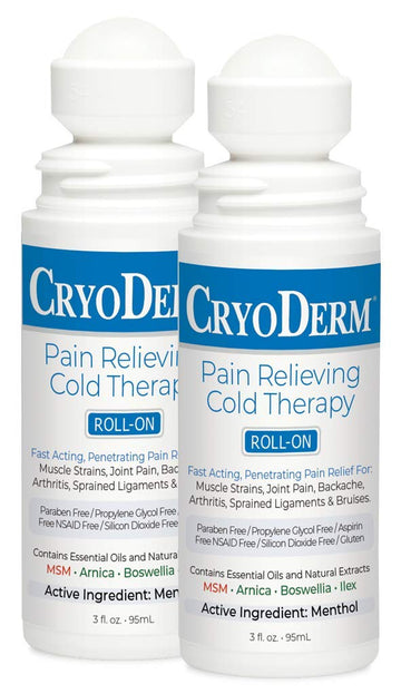 Cryoderm Pain Relieving Roll On 3 oz 2 PACK CryoDermBuy Supplements Australia