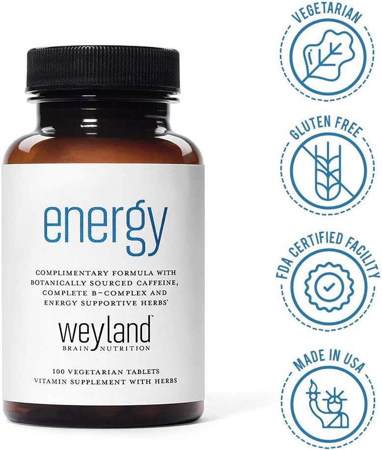 Energy | Complimentary Formula w/Botanically Sourced Caffeine | Complete B-Complex & Energy Supportive Herbs