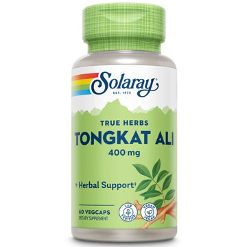 SOLARAY Tongkat Ali 400 mg - Longjack Tongkat Ali for Men - Herbal Support for Men's Health and Vitality - Vegan, Non-GMO, Lab Verified - 180 Servings, 180 VegCaps