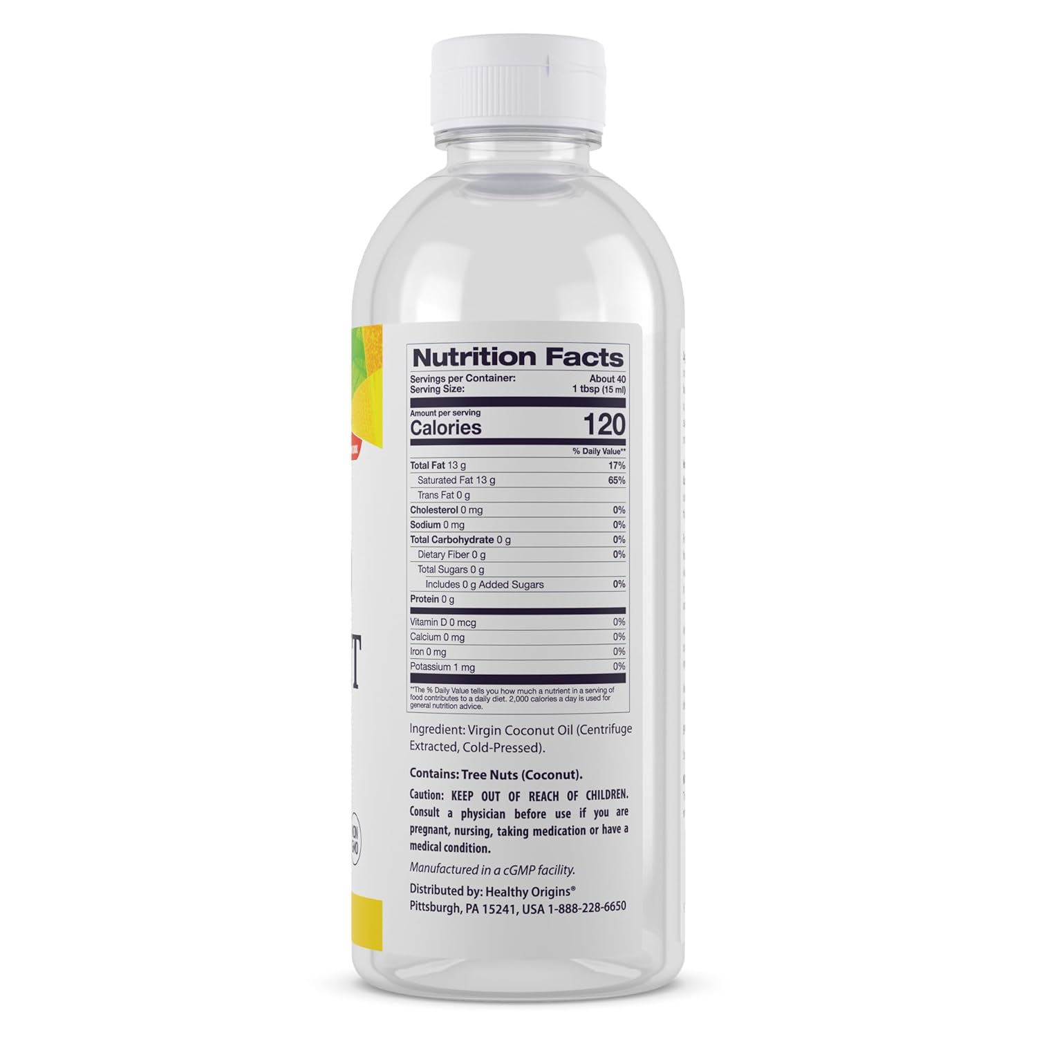 Healthy Origins Coconut Oil Liquid, 100% Virgin, 20 fl Oz