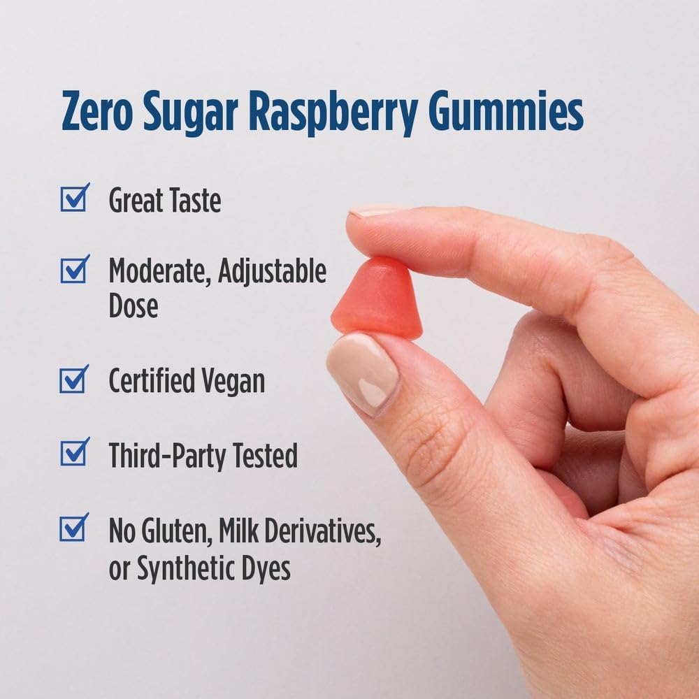 Nordic Naturals Melatonin Gummies, Sugar Free, 1.5mg Raspberry - 60 Count | Zero sugar melatonin gummies w/ 1.5 mg per serving for restful sleep and antioxidant support. Raspberry flavor, vegan formula