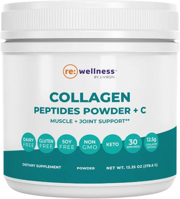Reignite Wellness by JJ Virgin | Collagen Peptides Powder | Collagen Peptides Powder Supplement | Hair, Skin & Nails Support | Muscle & Joint Support Supplement | 30 Servings