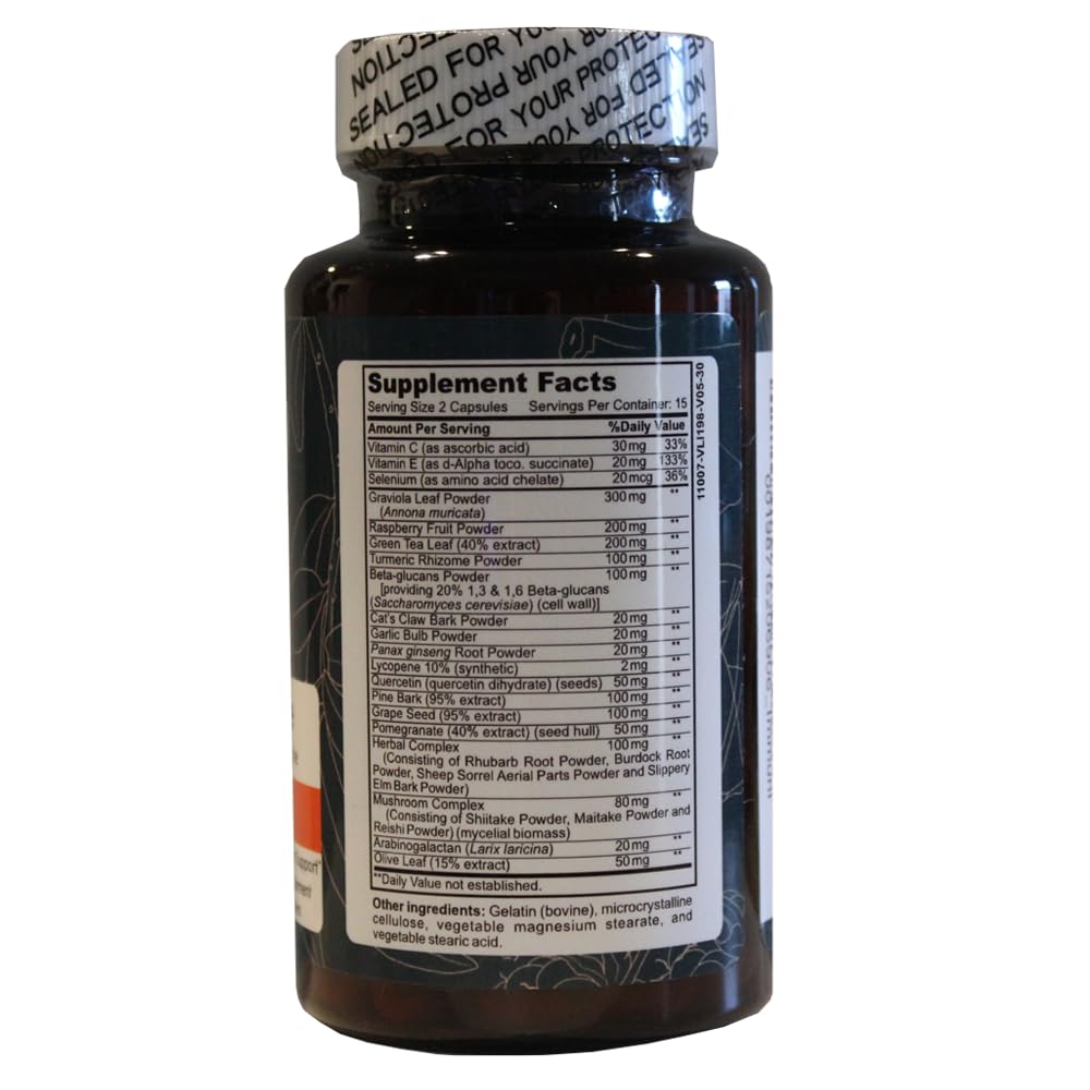 OWL Balance Immuni supplement bottle with capsules and raspberries on a white background