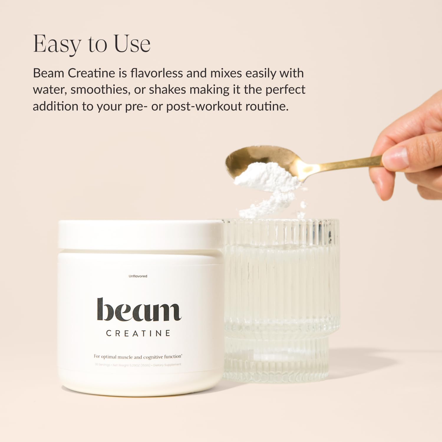Beam Dream Sleep Powder & Creatine Bundle, Third Party Tested Natural Sleep Aid & Recovery Supplement with Micronized Creatine Monohydrate, Unflavored Pure Creatine Powder for Muscle Strength, Energy