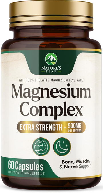 Nature's Peak Magnesium Complex supplement bottle on a white background