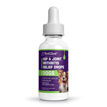 Petglow® Natural Hip & Joint Arthritis Relief Drops with Curcumin & Boswellia, Homeopathic Anti-Inflammatory Formula for Dogs, Cats & Horses, Supports Flexibility, Comfort & Mobility Naturally PetglowBuy Supplements Australia