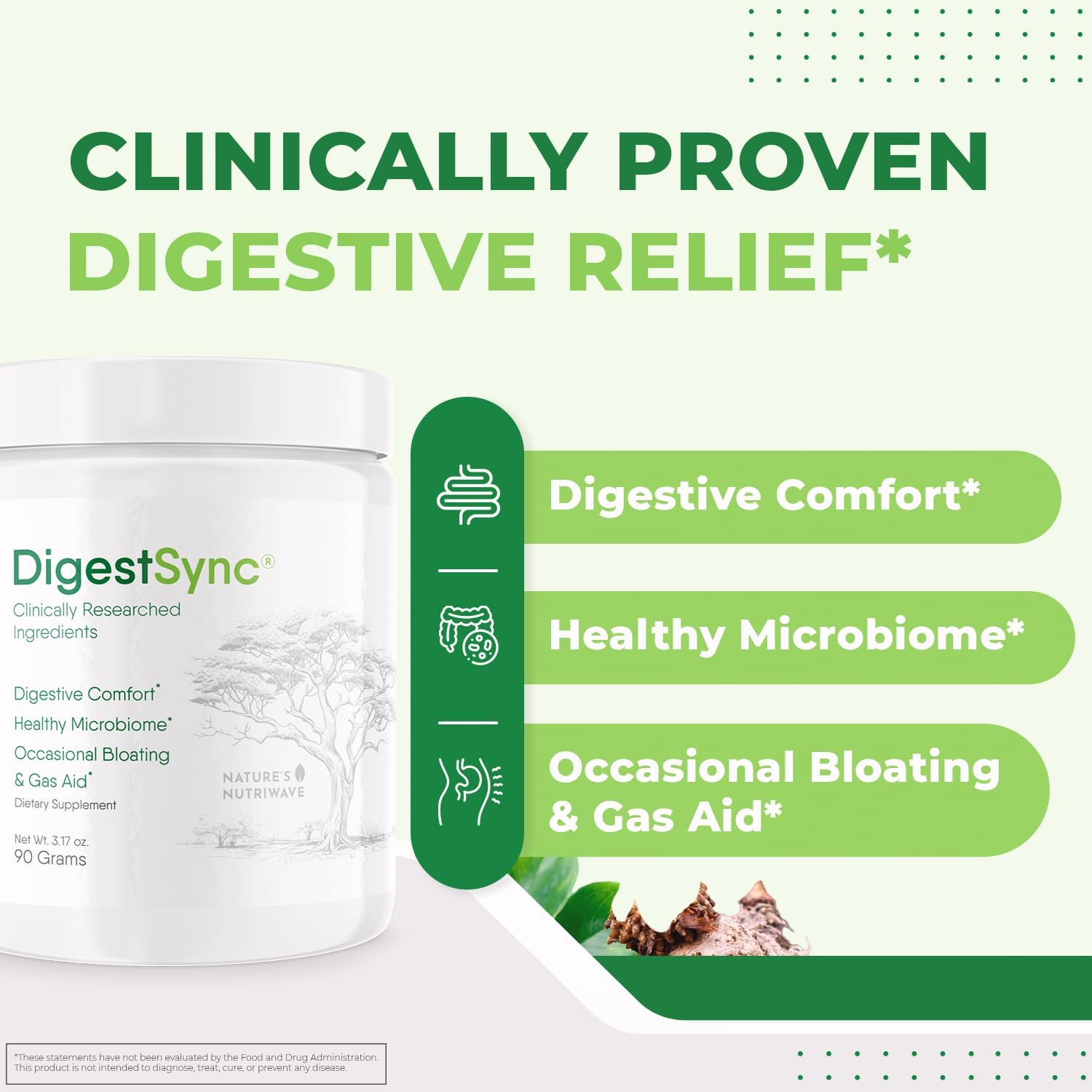 DigestSync Green Powder – Botanical Formula – 30 Servings, 1 Month Supply | Botanical green powder that mixes into water or smoothies | Non-GMO, plant-based blend | Unflavored daily scoop