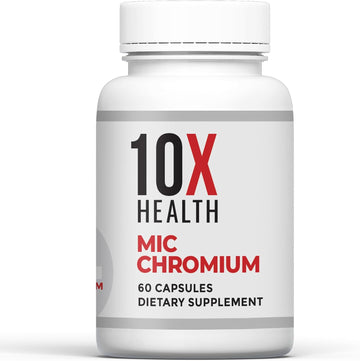 10X Health Mic Chromium - 60 Capsules | Choline Inositol: L-Methionine, Daily Nutritional Support, 60 Capsules, Non-GMO