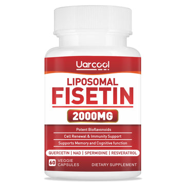 Uarcool Fisetin Supplement 2000mg for Healthy Aging and Longevity, Skin Health, Brain - Soy Free, Vegetarian - 60 Softgels UarcoolBuy Supplements Australia
