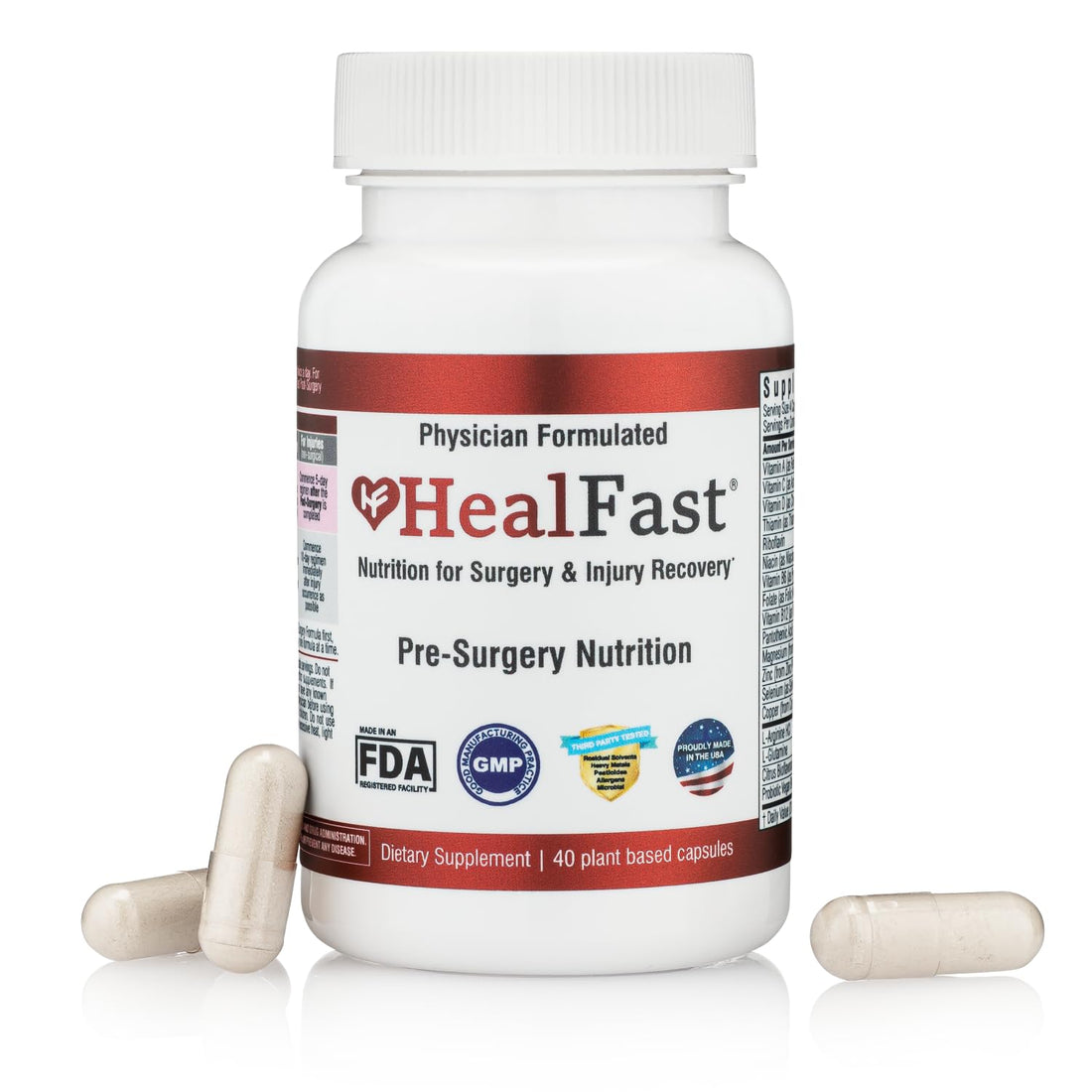 HealFast Surgery & Injury Recovery Supplement (Pre-Op): Quercetin, Probiotics Supplement for Wound, Liposuction, Tummy Tuck, and BBL Post Surgery Supplies HealFastBuy Supplements Australia