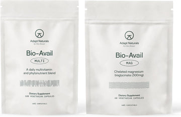 Adapt Naturals Daily Wellness Bundle – Bio-Avail Multivitamin & Magnesium Glycinate Supplement for Men & Women – 30-Day Supply