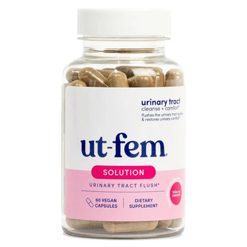 UT-Fem Solution - Fast-Acting Urinary Tract Flush for Women, Proactive UTI Support, Promotes Cleansing & Comfort, Clinical-Strength D-Mannose, Cranberry, and Natural Ingredients - 60 Vegan Capsules UT-FemBuy Supplements Australia