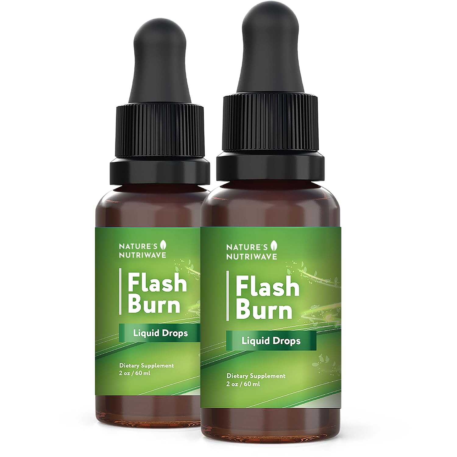 Flash Burn Drops – Maca, Grape Seed & Green Tea – 40mL, 1 Month Supply | Maca, Grape Seed, Green Tea & Ginseng, plant-based liquid | Non-GMO, Gluten-Free, Dairy-Free, Vegetarian