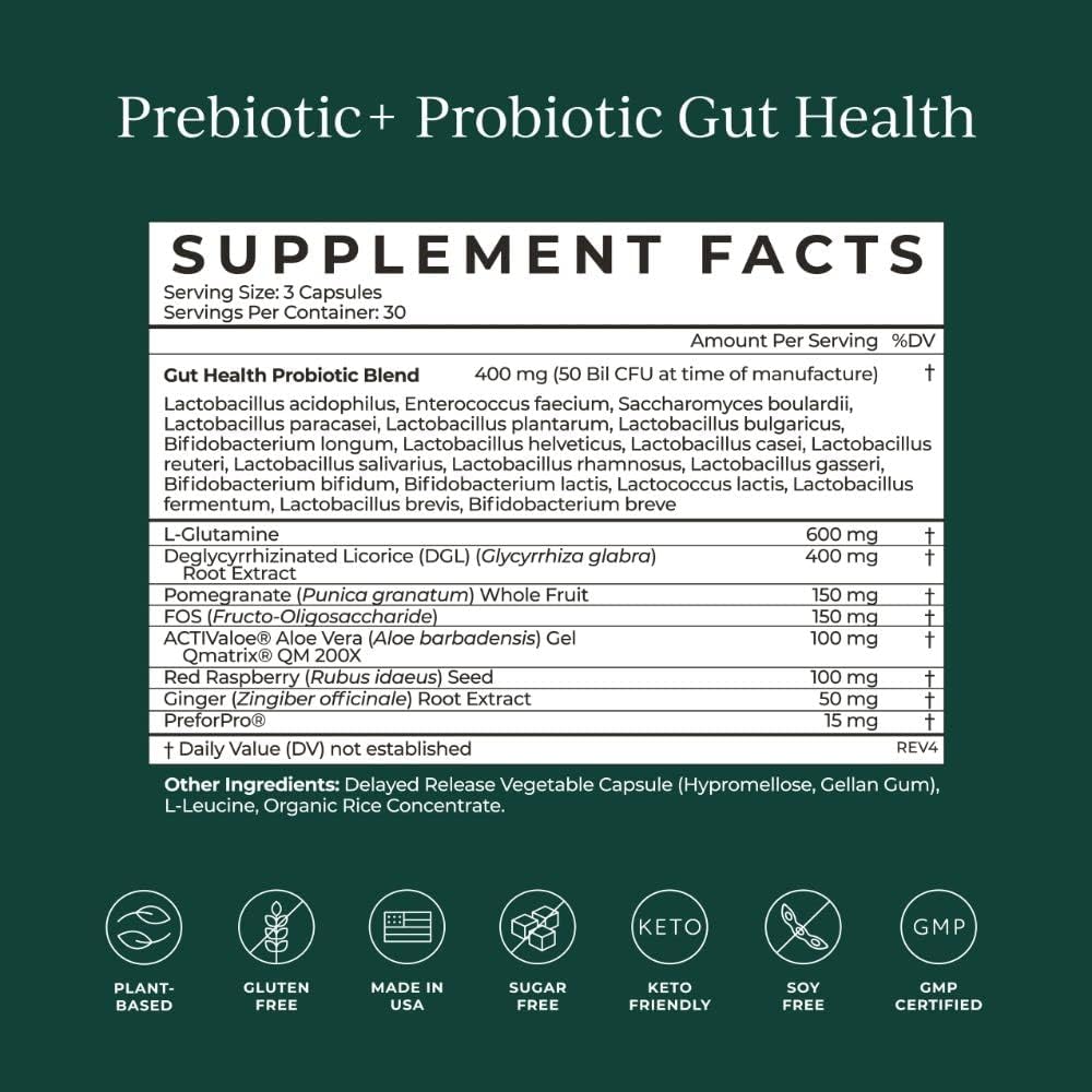 CYMBIOTIKA Probiotic + Prebiotic, 60 Billion CFU, 19 Strains for Gut