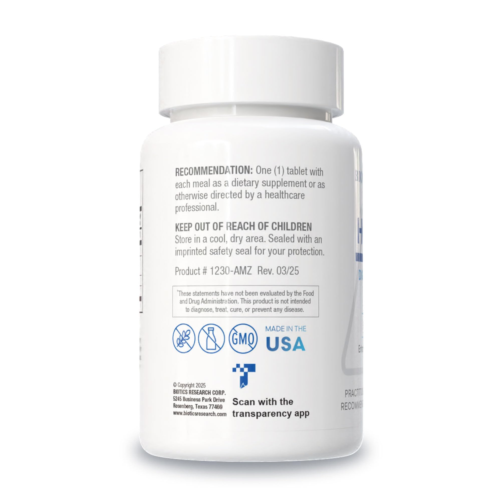BIOTICS RESEARCH HCl Plus™, Supplies Betaine Hydrochloride, Pepsin, Glutamic Acid and More, Supports Healthy Digestion, 90 Tabs