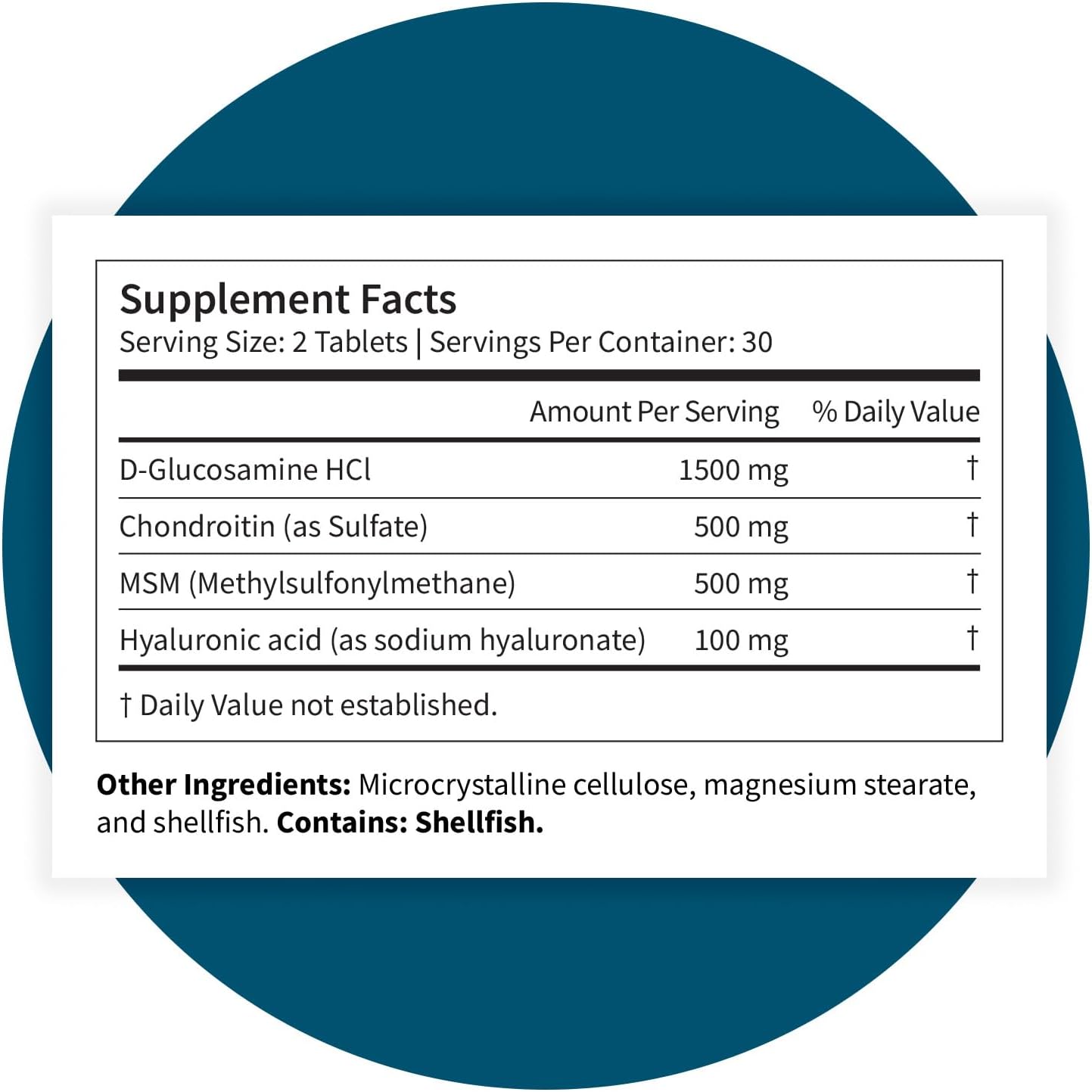 Pattern Wellness Glucosamine Chondroitin Complex with MSM & Hyaluronic Acid – Supports Joint, Cartilage & Flexibility Health – 60 Tablets