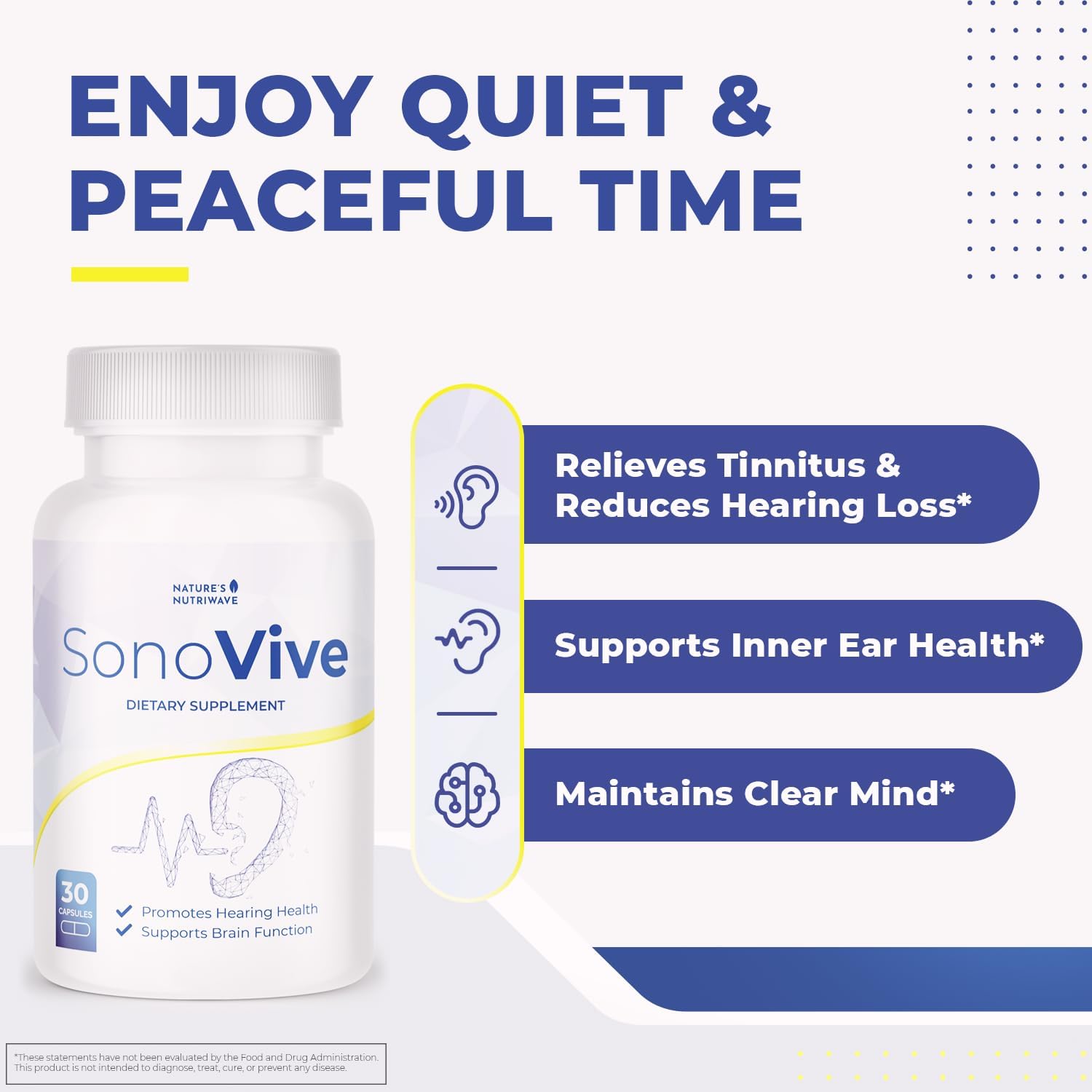 SonoVive – Original Formula Capsules – 30 Ct, 1 Month Supply | Original-formula capsules, plant-based | Easy-to-swallow daily capsule