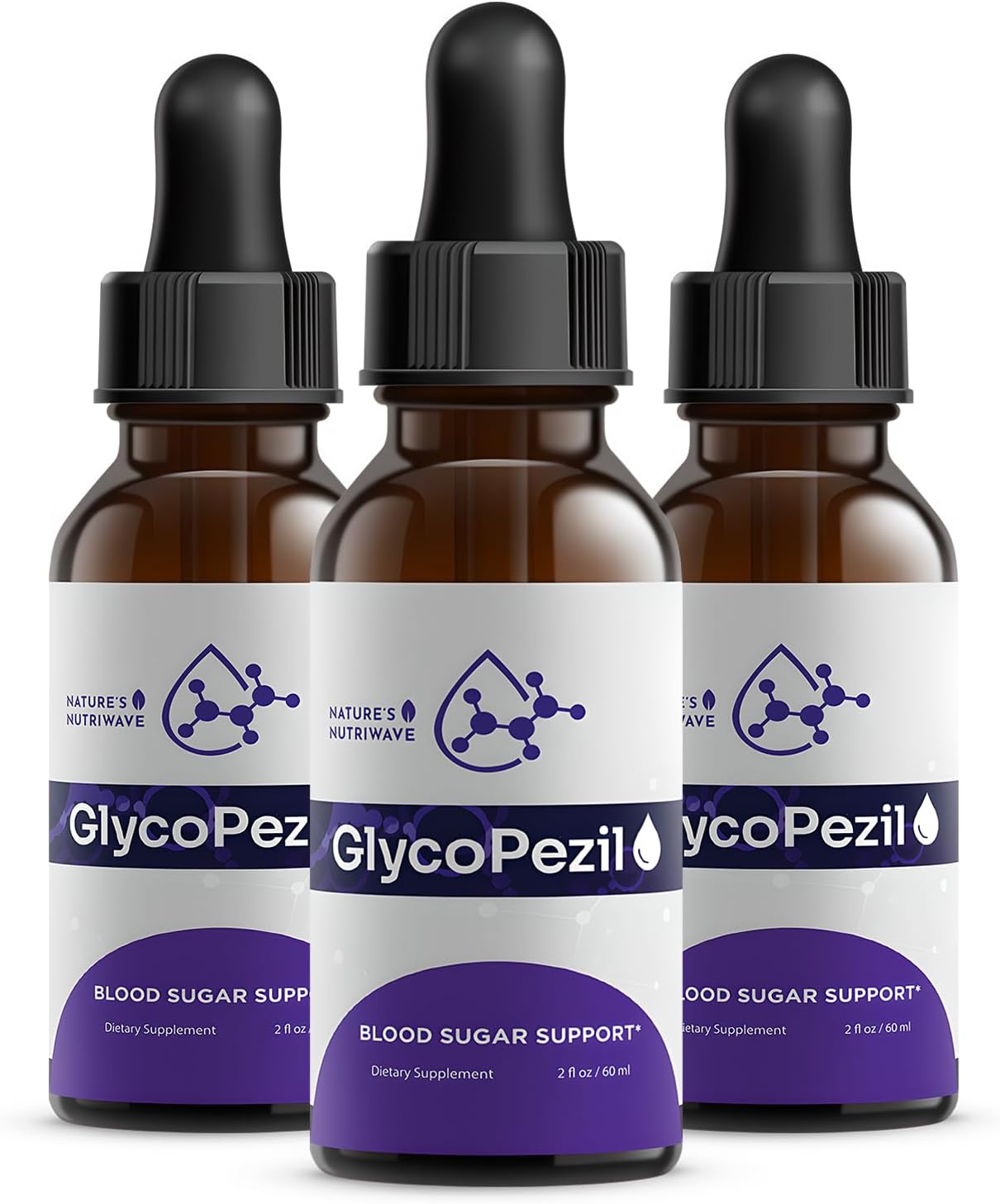 GlycoPezil Drops – Chromium, Maca & Ginseng – 2 fl oz, 3 Month Supply | Chromium, Maca Root, Ginseng & plant extracts | Non-GMO, GMP-Certified, Made in USA | Dropper, daily drops