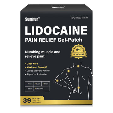 Sumifun 4% Lidocaine Patches,Maximum Strength Pain Relieving Patch Back, Shoulder, Joints, Knee Pain Relief and Muscle Soreness - 8 Hour Pain Relief (39 Count(Pack of 1)) SumifunBuy Supplements Australia