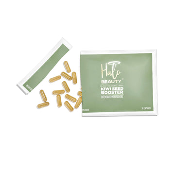 Halo Beauty Kiwi Seed Booster Skin Supplement Refill Pack | Anti-Aging Hydration & Glowing Skin Support with Kiwi Seed, Vitamin C, D3 & Zinc | Vegan Collagen Support Capsules | 1-Month Supply Halo BeautyBuy Supplements Australia