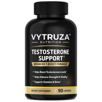 Vytruzza Nutrition Testosterone Support supplement bottle on a white background
