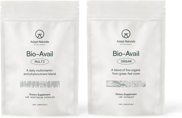 Adapt Naturals Foundational Nutrition Bundle – Bio-Avail Multivitamin & Organ Supplement with Grass-Fed Liver, Heart, Kidney & More – 30-Day Supply