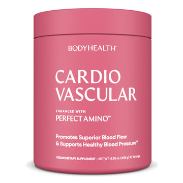 BodyHealth Cardio Vascular with PerfectAmino, Blood Flow and Heart Health Supplement Support with CoQ10, Nicotinamide Riboside, Resveratrol and D-Ribose, Chocolate Flavor, 30 Servings BodyHealthBuy Supplements Australia