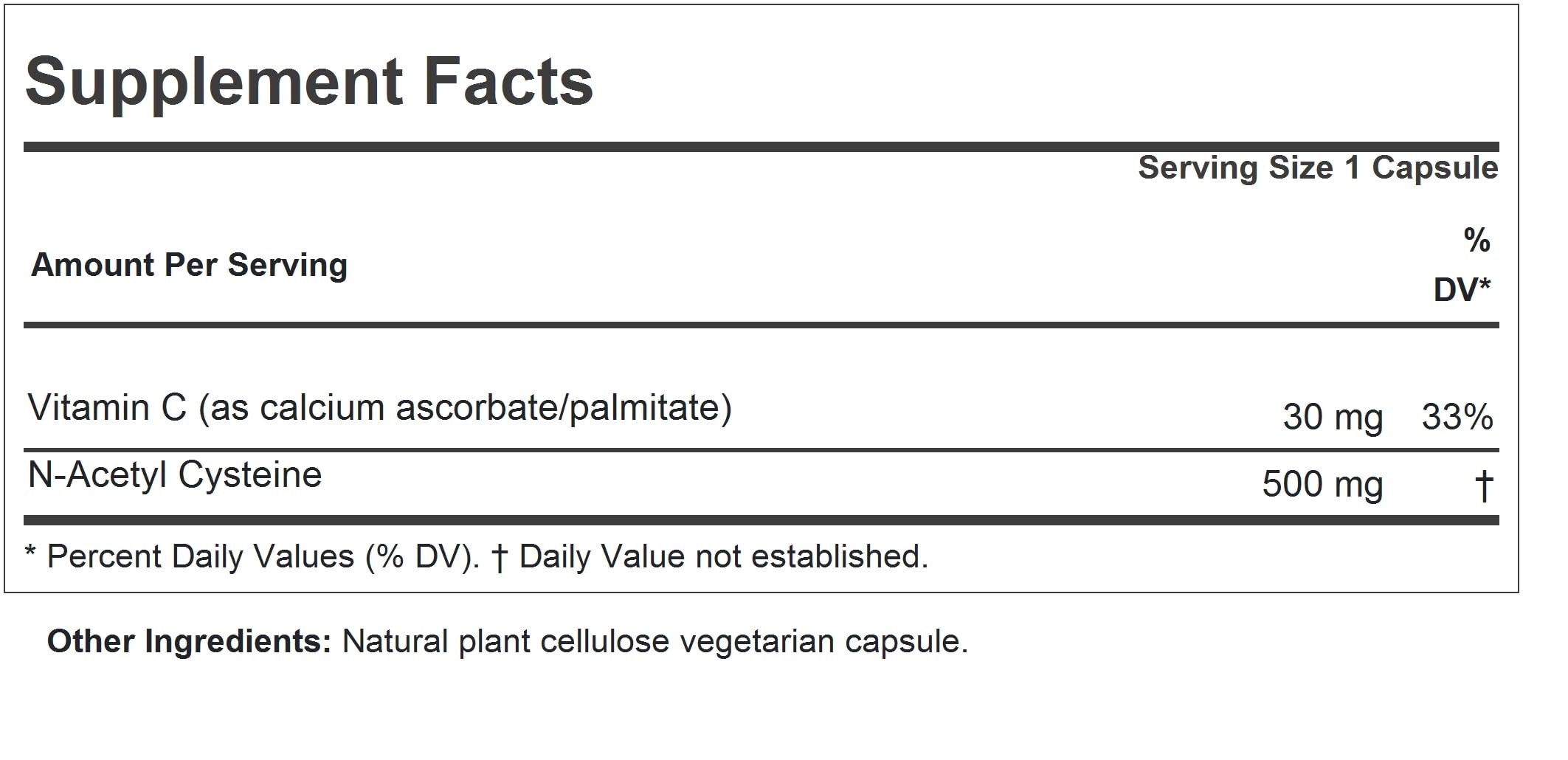 ANDREW LESSMAN ProCaps NAC 500 N-Acetyl Cysteine, 60 Capsules | 500 mg of N-Acetyl Cysteine to support glutathione production, antioxidant defenses and cellular health.