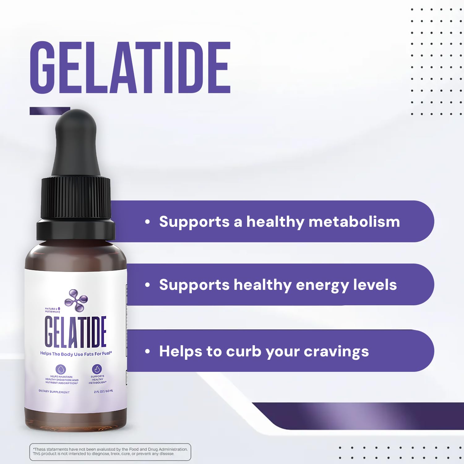Gelatide Drops – Maca, Grape Seed & Chromium – 2 fl oz, 1 Month Supply | Also includes herbal blend with Maca, Grape Seed Extract & Chromium | Non-GMO, Stimulant-Free, Made in USA