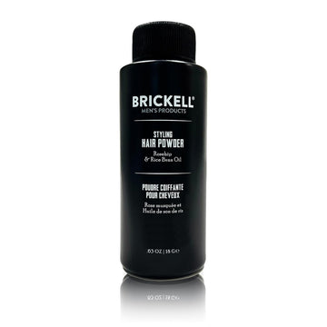 Brickell Men's Styling Hair Powder For Men, Creates Volume, Non-Greasy Texturizing Powder, With Rosehip, Rice Bran Oil, and Arrow Root Powder, 18g, Fragrance-Free