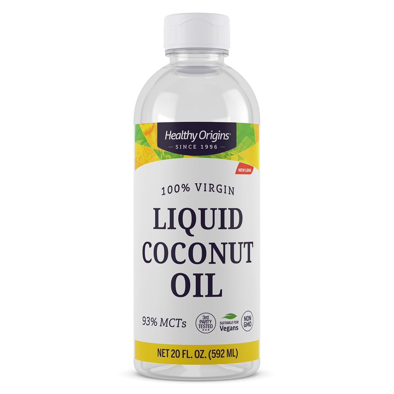 Healthy Origins Coconut Oil Liquid, 100% Virgin, 20 fl Oz