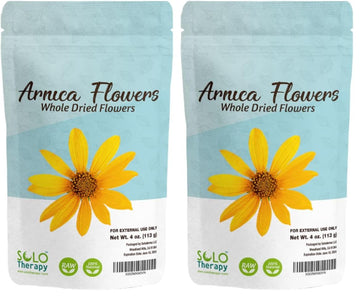 Solo Therapy Arnica Dried Whole Flowers 4 oz, Heterotheca Inuloides, Flores De Arnica Secas, Product from México, Packaged in The USA (Pack of 2) Solo TherapyBuy Supplements Australia